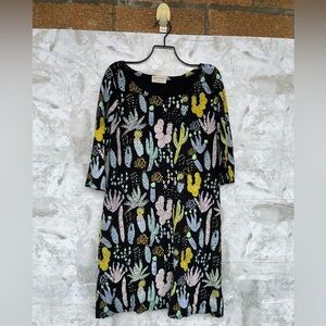 THIEF AND BANDIT Floral Cactus Saguaro HAND PAINTED TUNIC DRESS SMALL